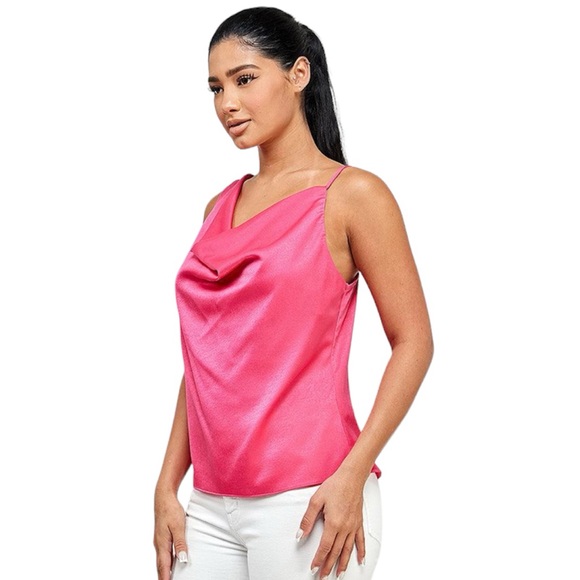 Sincerely‎ Jules Satin Pink Top Small - Picture 1 of 8